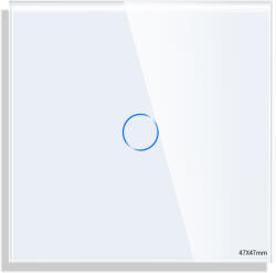 Luxion Panou Intrerupator Simplu cu Touch Mini din Sticla LUXION SmartElectro IntelligentHouse (LX-GP002W)