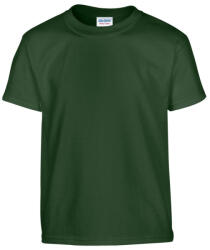 Gildan GIB5000 rövid ujjú pamut gyerek póló - forest green szín (giB5000fo-xl)