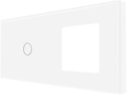 Luxion Panou Intrerupator Simplu cu Touch si Priza Simpla Din Sticla LUXION SmartElectro IntelligentHouse (LX-GP016W)