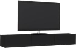 haaus Comoda TV Elba, Negru, 180 x 30 x 25 cm (924911)
