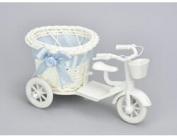  Műanyag tricikli kerek kosárral kicsi - kék - kosarbolt