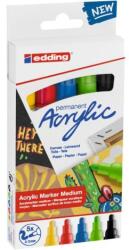 edding 5100 5f akril marker készlet, alap színek