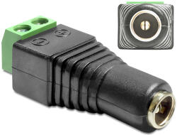 Delock DC 2.5 x 5.5 mm anya Terminal Block 2 pin adapter