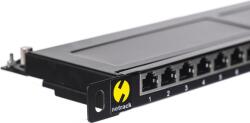 NETRACK patch panel 24 port 0.5U 19" Cat5e keyston fekete (104-12) (104-12) (104-12)