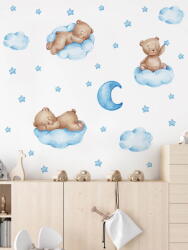 Vanshe Homedecor Falmatrica gyerekszobába, Vanshe Homedecor - Macik kék felhőn