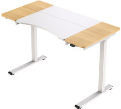 Mirpol HALDEN íróasztal elektromos magasságállítással, 120x60 cm fehér-burlywood (5905610253837) - geminiduo