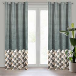 Takoy DESIGN 91 Bársony sötétítő függöny GINA legyezőmintával-HF-387295