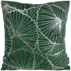 Takoy Bársony díszpárnahuzat BLINK 39 modern ezüst ginkgolevélmintával