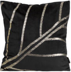 Takoy Bársony díszpárnahuzat BLINK 38 modern arany színű levélmintával-HF-395891