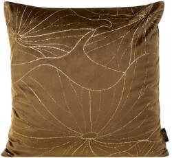 Takoy Bársony díszpárnahuzat BLINK 25 finom világos arany tavirózsa levelekkel