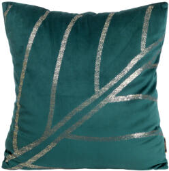 Takoy Bársony díszpárnahuzat BLINK 38 modern arany színű levélmintával-HF-395893