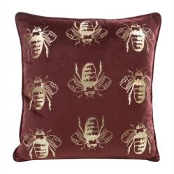 Takoy Bársony díszpárnahuzat szimmetrikus méhecskemintával