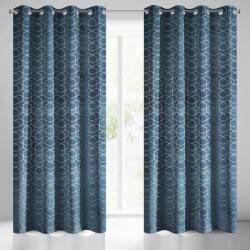 Takoy Puha bársony sötétítő függöny ezüst geometrai mintával art deco stílusban