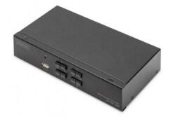 Assmann Assmann-DIGITUS KVM kapcsoló, 4x1 DP, DP kimenet, USB - DS-12891 (DS-12891)