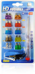  HD biztosíték Készlet Nagy10db+Próbalámpa 12-32V (W08531-2)