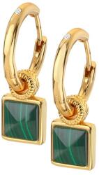 Hot Diamonds Cercei rotunzi de lux cu diamante și malachit 2în1 Jac Jossa Hope DE713