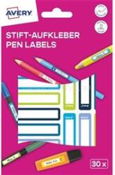 AVERY RESMI30G iskolai kézzel írható 50x10 mm 30 db kék/zöld tollcímke (AVERY_RESMI30G) (AVERY_RESMI30G)