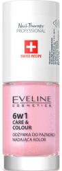 Eveline Cosmetics Nail Therapy Care & Colour körömkondicionáló 6 in 1 árnyalat Shimmer Pink 5 ml