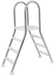  Kétágú rozsdamentes létra 3 + 3 fokos, 1, 0m magasságig (118000)