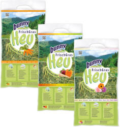 bunny 9x500g Bunny FreshGrass széna-szett sárgarépával, zöldségekkel, virágokkal kisállatoknak