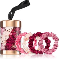 BrushArt Gift for You Slim satin scrunchie set ластици за коса Pink & Red