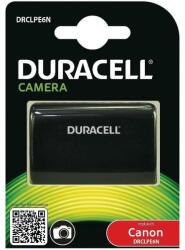 Duracell Kamera akkumulátor lítium-ion, Duracell, kompatibilis Canon, 2000 mAh, 7, 4 V, fekete (DRCLPE6N)