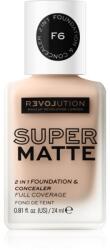 Revolution Relove Super Matte Foundation дълготраен матиращ фон дьо тен цвят F6 24ml