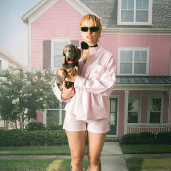 Kaotiko Női Kaotiko Stripes Dark People rózsaszín / fehér póló