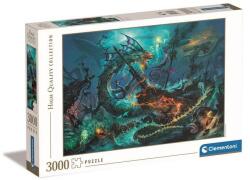 Clementoni 3000 db-os puzzle - High Quality Collection - Dungeon and Dragons - Víz alatti csata (33023) (33023)