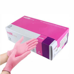 ZARYS easyCARE nitril kesztyű 100db, XS méret, púdermentes RÓZSASZÍN A100, nem steril - claudiashop
