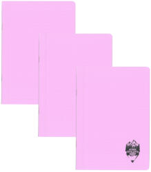DACO Set 3 x Caiet Daco A5, 48 file, 70 g/mp, dictando, coperta plastic, Mov pastel (CT549DR/MOVPASTEL-3BUC/SET)