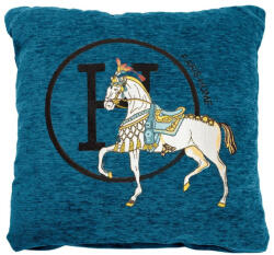 King Home Paris Home Lovas Díszpárna Zsenília Kék Elegáns