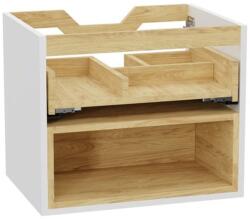 Excellent Tuto 2.0 corp dulap 60x46.5x50 cm sub chiuveta pe perete alb-stejar MLEX. 2171.600. WHBL (MLEX2171600WHBL)