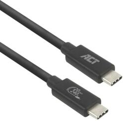 ACT Кабел ACT AC7432, от USB C(м) към USB C(м), 2m, 240W, черен (AC7432)