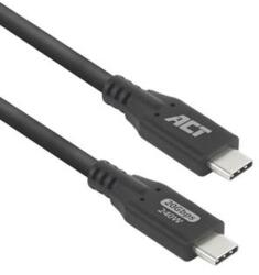 ACT Кабел ACT AC7422, от USB C(м) към USB C(м), 1m, 240W, черен (AC7422)