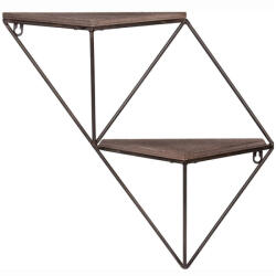 Evila Originals 792EVL2867, 33x30 cm, metal, maro / negru (792EVL2867) Raft