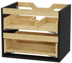 Excellent Tuto 2.0 corp dulap 60x46.5x50 cm sub chiuveta pe perete negru-stejar MLEX. 2172.600. BKBL (MLEX2172600BKBL)