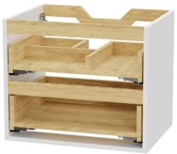 Excellent Tuto 2.0 corp dulap 60x46.5x50 cm sub chiuveta pe perete alb-stejar MLEX. 2172.600. WHBL (MLEX2172600WHBL)