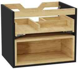 Excellent Tuto 2.0 corp dulap 60x46.5x50 cm sub chiuveta pe perete negru-stejar MLEX. 2171.600. BKBL (MLEX2171600BKBL)