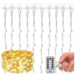 Sumker Beltéri Mikroledes 8 Programos Karácsonyi Fényfüggöny 3x2 m 200 LED Melegfehér