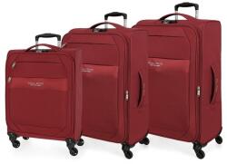  Textil utazótáska készlet ROLL ROAD ROYCE Piros, 55-66-76cm, 5019424