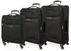  Textil utazótáska készlet ROLL ROAD ROYCE Fekete, 55-66-76cm, 5019421