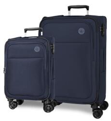 MOVOM Atlanta Azul luxus textil utazótáska szett, 55/66cm, 5318922