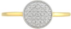  Arannyal Bevont Ezüst Gyűrű Fehér Gyémánttal, PCY10929/59