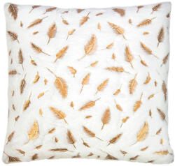 King Home Versal Díszpárna Arany Tollas Fehér