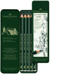 Faber-Castell Faber-Castell: 9000 Jumbo grafitceruza fém dobozban 5db-os szett (119305) - jatekshop