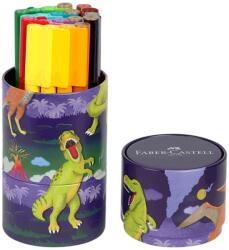Faber-Castell Faber-Castell: Connector Filctoll Készlet - 20 db-os Dínós hengeres dobozban (155546) - jatekshop
