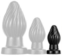  Spiral Plug S - ívelt anális kiegészítő, 7x3, 5 cm, fekete - szexshoponline
