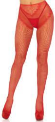  Crotchless backseam tights O/S - red
