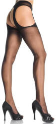  721901q Sheer Suspender Pantyhose Plus Si Blk